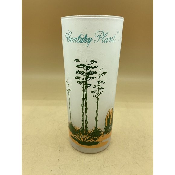 Vintage Blakely Oil & Gas Frosted Arizona Century Plant Cactus Glass 16 oz #1 - Picture 2 of 7